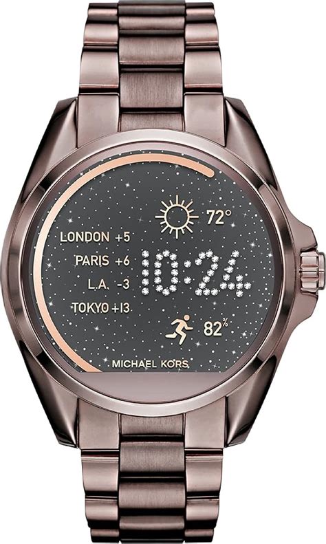 montre connectee femme michael kors|michael kors black watches women.